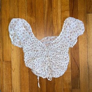 Floral Crop Top Blouse